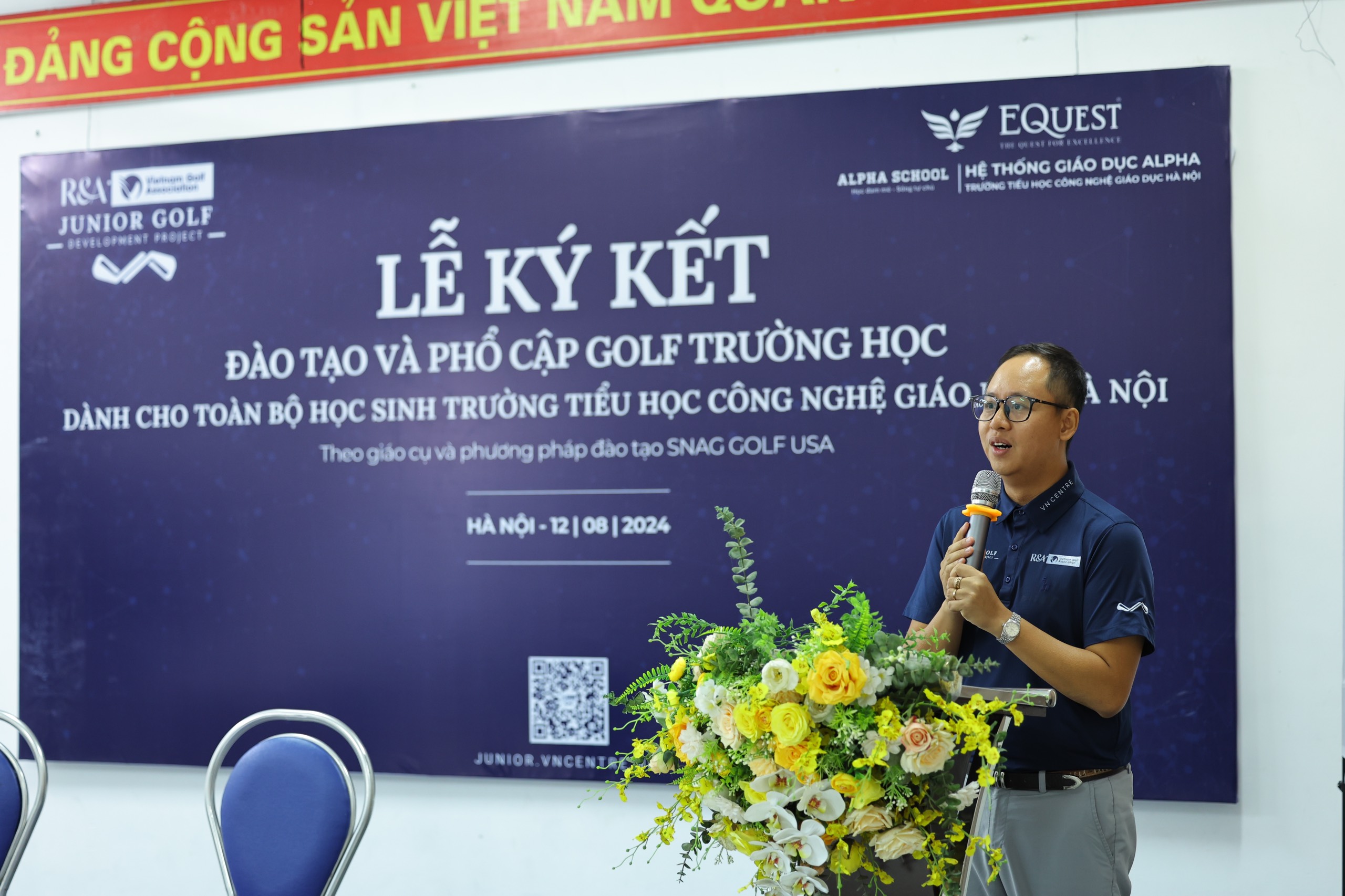 Ông Vũ Anh Long phát biểu trong buổi Ký kết Dự án